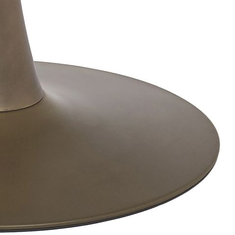 Zilo 40" Round Dining Table In White Faux Marble And Aged Gold within 40" Round Dining Table, White Finish